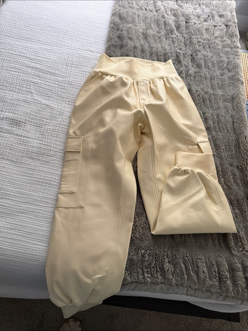 cinq a sept Cream Cargo Track Pants